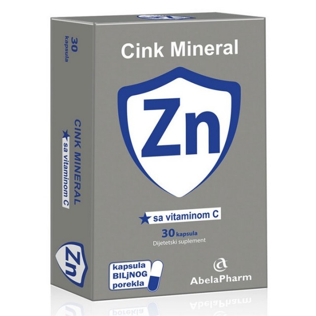 Cink Mineral Zn sa vitaminom C 30 kapsula Cink Mineral Zn sa vitaminom C 30 kapsula