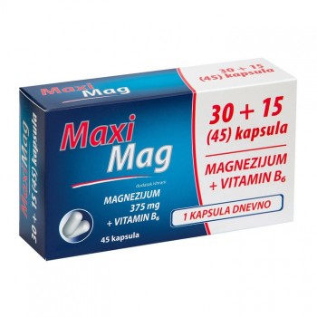 Maxi Mag 375 mg 30+15 kapsula