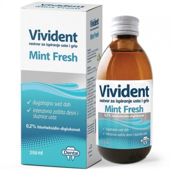 Vivident Mint fresh za ispiranje usta i grla 250ml Vivident Mint fresh za ispiranje usta i grla 250ml