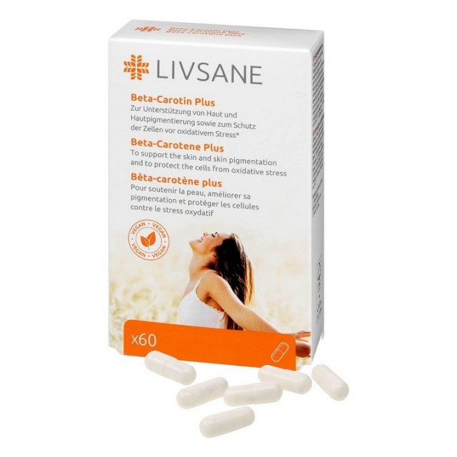 LIVSANE Beta-karoten plus kapsule a60 LIVSANE Beta-karoten plus kapsule a60