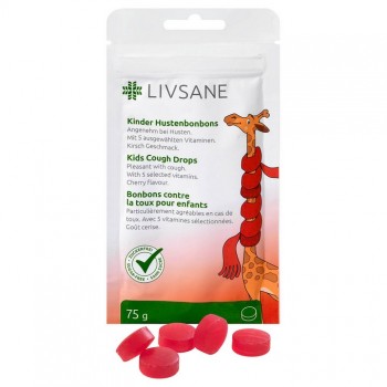 LIVSANE Tvrde bombone sa ukusom višnje za decu LIVSANE Tvrde bombone sa ukusom višnje za decu