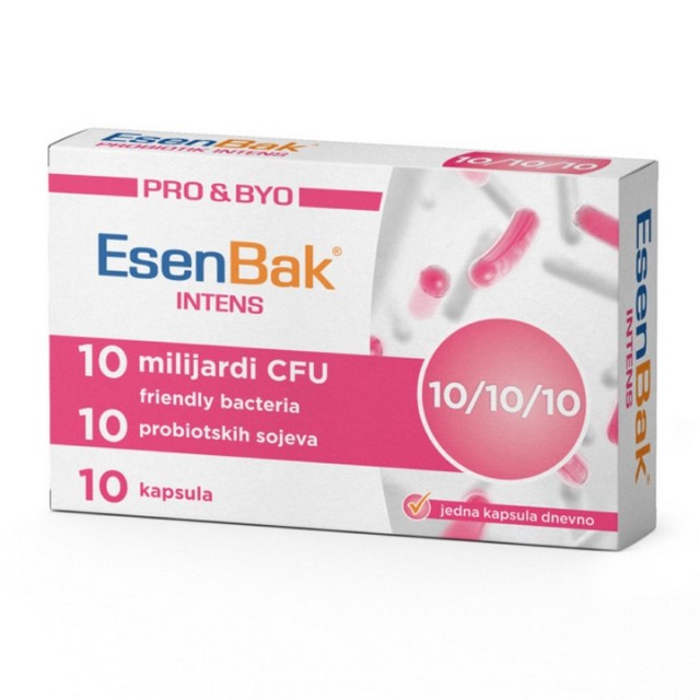 EsenBak probiotik Pro&Byo Intens 10 kapsula