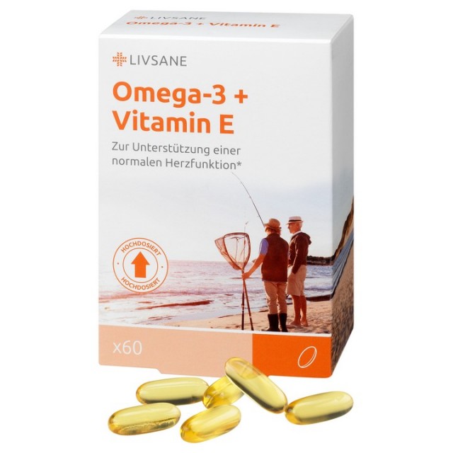 LIVSANE Omega 3 +Vitamin E kapsule a60