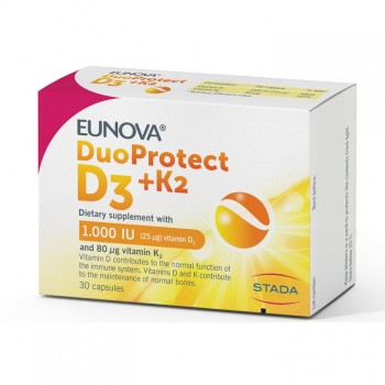 Eunova Duo Protect D3+K2 1000IU a30