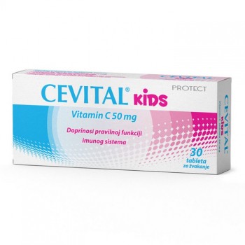 Cevital Kids Vitamin C 50mg 3x10 tableta za žvakanje Cevital Kids Vitamin C 50mg 3x10 tableta za žvakanje