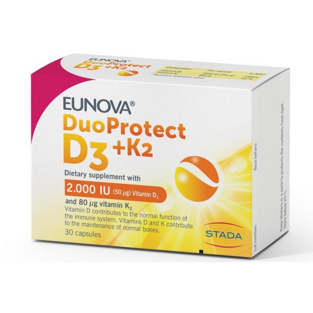 Eunova Duo Protect D3+K2 2000IU a30 Eunova Duo Protect D3+K2 2000IU a30