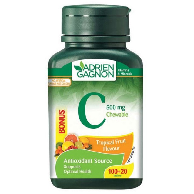 Adrien Gagnon Vitamin C za žvakanje 120 tableta Adrien Gagnon Vitamin C za žvakanje 120 tableta