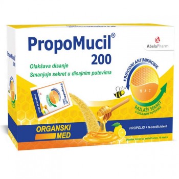 PropoMucil 200 organski med limun prašak za pripremu napitka 10 kesica 