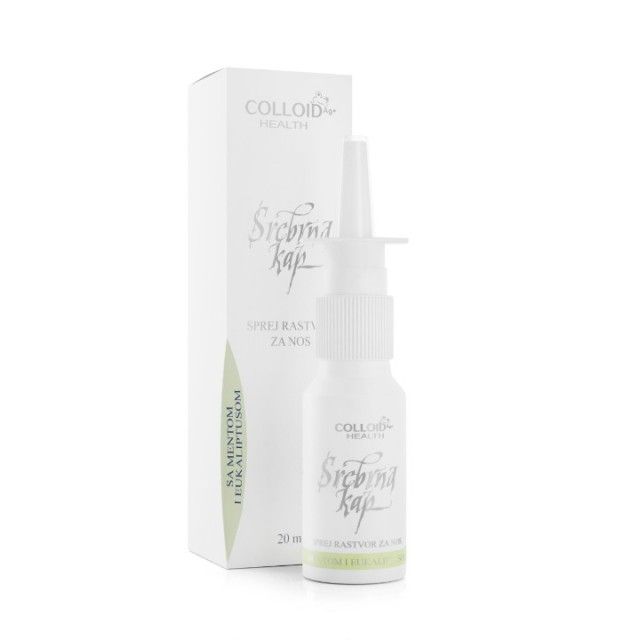 Srebrna kap Menta - Eukaliptus sprej za nos 20 ml